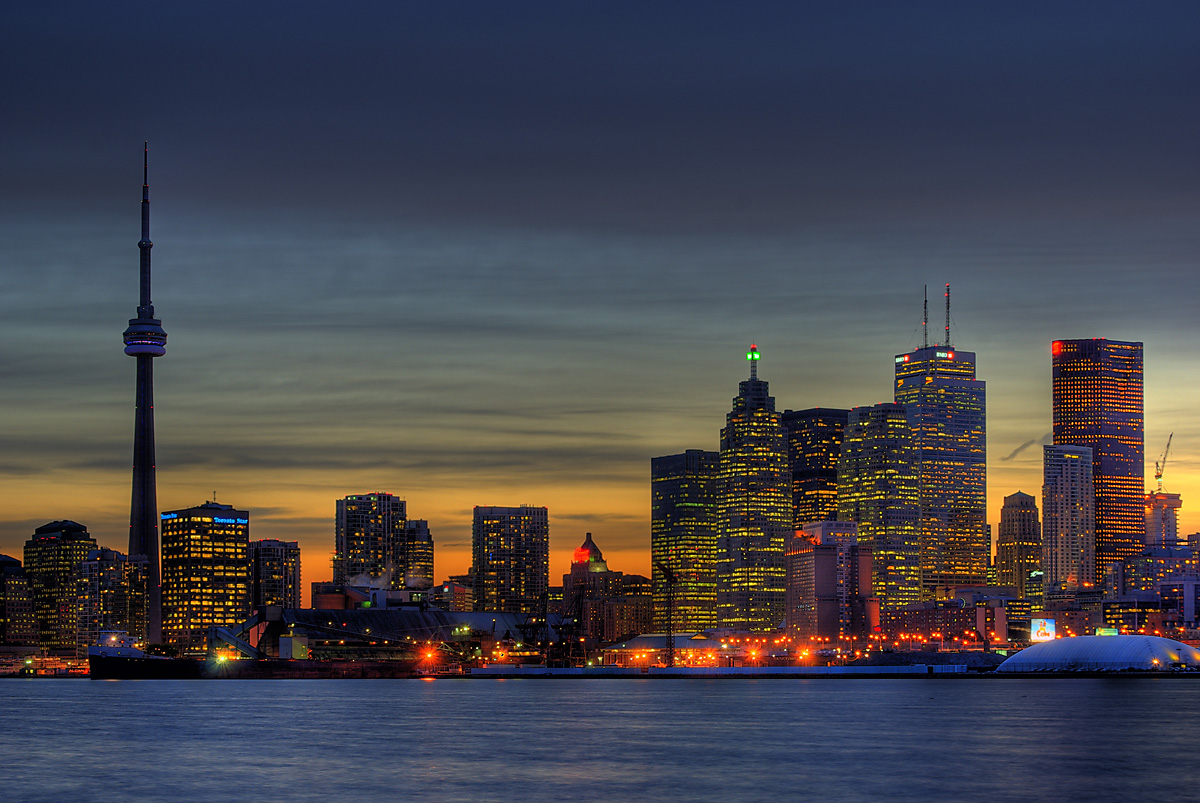 Canada Toronto Skylineview From Docks