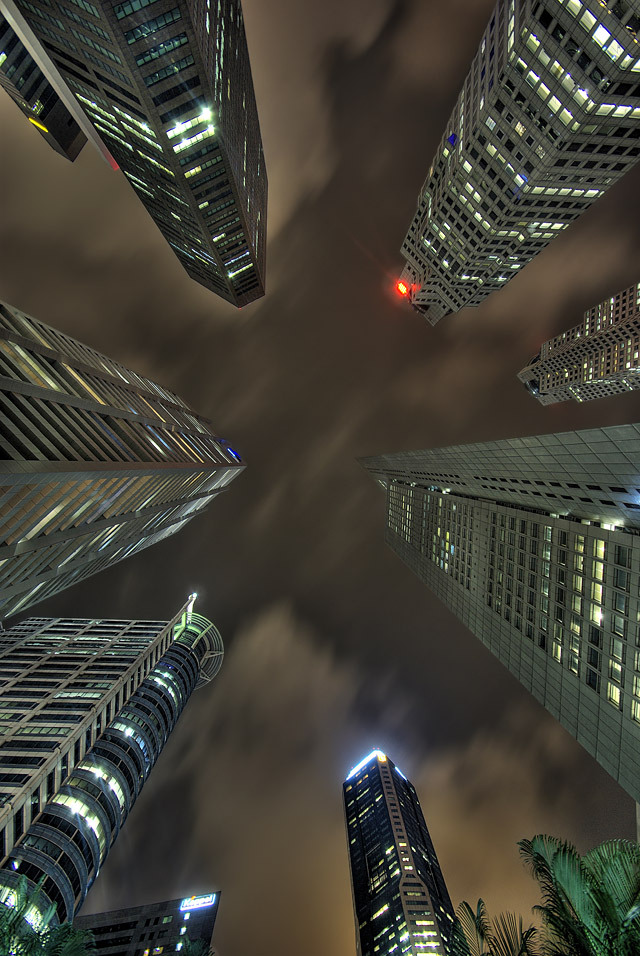 Singapore Skyscrapers At Financial District (HDR)